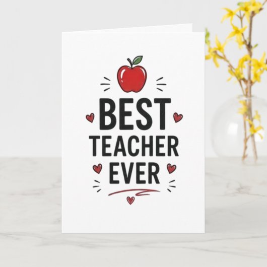 Best Teacher Ever  カード (黄色い花)