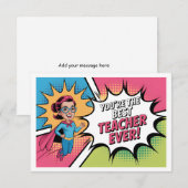 Best Teacher Ever サンキューカード (正面/裏面)