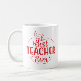 Best Teacher Ever Apple Personalized コーヒーマグカップ