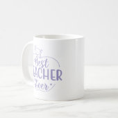 Best Teacher Ever Apple Personalized コーヒーマグカップ (正面左)