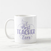 Best Teacher Ever Apple Personalized コーヒーマグカップ (左)