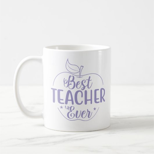 Best Teacher Ever Apple Personalized コーヒーマグカップ (左)