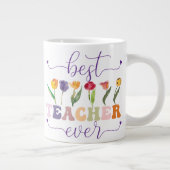 Best teacher ever, Custom mug for teacher ジャンボコーヒーマグカップ (右)