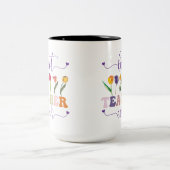 Best teacher ever, Custom mug for teacher ツートーンマグカップ (中央)