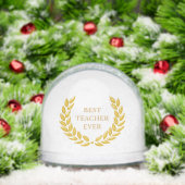 Best Teacher Ever & Laurel Wreath on White (クリスマス)