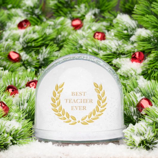 Best Teacher Ever & Laurel Wreath on White (クリスマス)