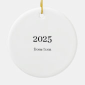 Best Teacher Ever Ornament • Student Name & Year セラミックオーナメント (裏面)