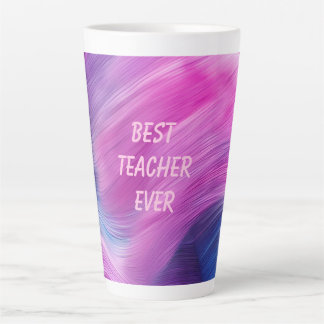 Best Teacher Ever Pastel Swirl カフェラテマグ