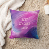 Best Teacher Ever Pastel Swirl クッション (ブランケット)
