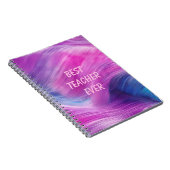 Best Teacher Ever Pastel Swirl ノートブック (右側)