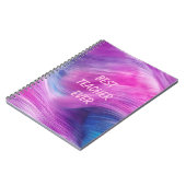 Best Teacher Ever Pastel Swirl ノートブック (左側)