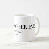 Best Teacher Ever Personalized Mug コーヒーマグカップ (正面右)