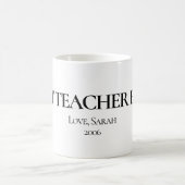 Best Teacher Ever Personalized Mug コーヒーマグカップ (中央)