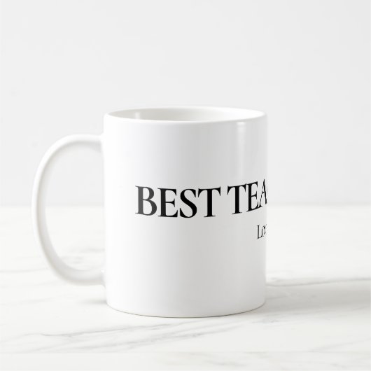 Best Teacher Ever Personalized Mug コーヒーマグカップ (左)