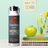 Best teacher ever red apple appreciation ウォーターボトル