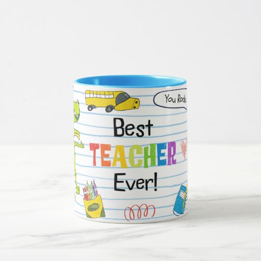 "Best Teacher Ever" Rudy & Rocky Mug マグカップ (中央)