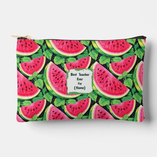 Best Teacher Ever – Watermelon Accessory Pouch アクセサリーポーチ (正面)