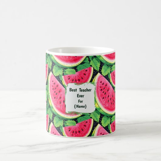 Best Teacher Ever – Watermelon Coffee Mug コーヒーマグカップ (中央)