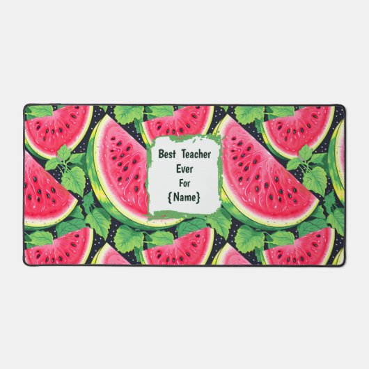 Best Teacher Ever – Watermelon Desk Mat デスクマット (正面)
