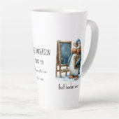 Best Teacher Ever Winter Penguin Design カフェラテマグ (右アングル)