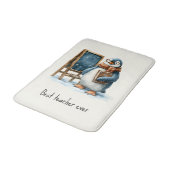 Best Teacher Ever Winter Penguin Design バスマット (アングル)