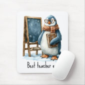 Best Teacher Ever Winter Penguin Design マウスパッド (マウス)