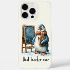 Best Teacher Ever Winter Penguin Design iPhone 16 Pro Maxケース