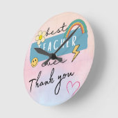 Best Teacher gift ラウンド壁時計 (傾斜)