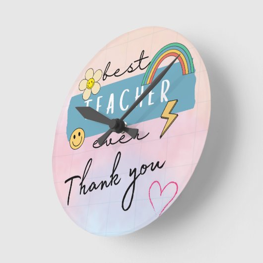 Best Teacher gift ラウンド壁時計 (傾斜)