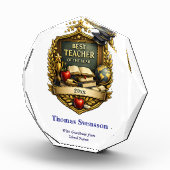 Best Teacher of the Year Award Personalized フォトブロック (右)
