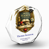 Best Teacher of the Year Award Personalized フォトブロック (左)