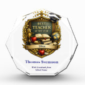 Best Teacher of the Year Award Personalized フォトブロック (正面)