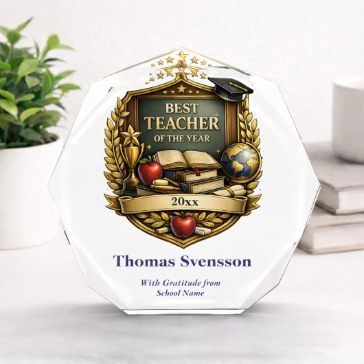 Best Teacher of the Year Award Personalized フォトブロック