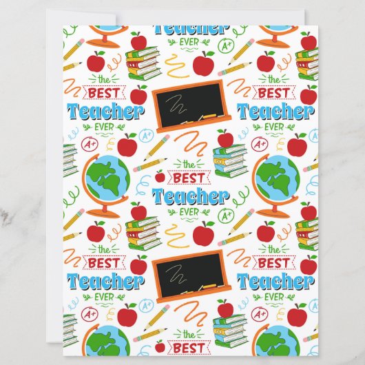 Best Teacher Scrapbook Paper (裏面)
