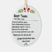 Best Team Definition employee appreciation Custom メタルオーナメント (右)