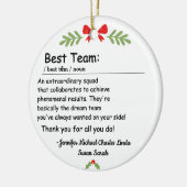 Best Team Definition employee appreciation Custom メタルオーナメント (左)
