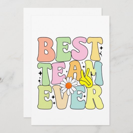 Best Team ever サンキューカード (正面/裏面)