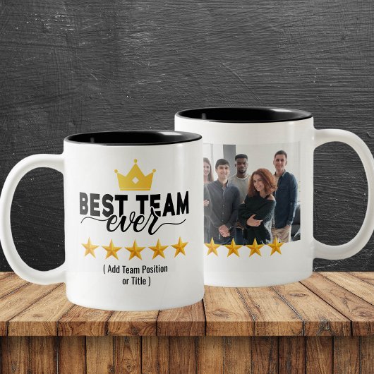 Best Team Ever Custom Name & Photo ツートーンマグカップ