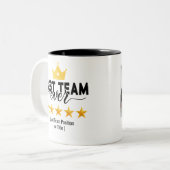 Best Team Ever Custom Name & Photo ツートーンマグカップ (正面左)