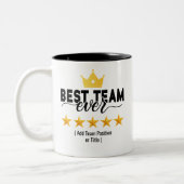 Best Team Ever Custom Name & Photo ツートーンマグカップ (左)