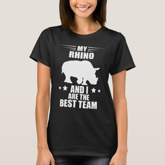 Best Team Wildlife Rhinos Animal Rights Rhinoceros Tシャツ (正面)