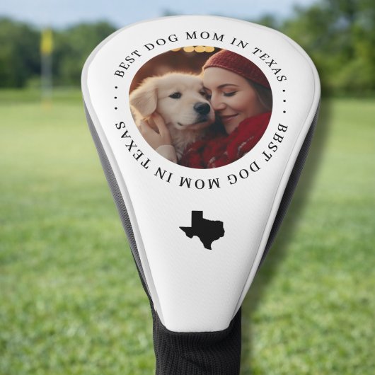 Best Texas Dog Mom Personalized Photo ゴルフヘッドカバー