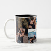 Best Trip Ever Family Vacation Fun 8 Photo Collage ツートーンマグカップ (左)