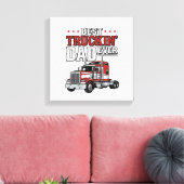 Best Truckin Dad Ever Vintage Truck Shirt Design_1 キャンバスプリント (インサイチュ (リビング))