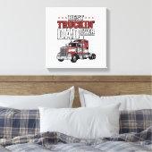 Best Truckin Dad Ever Vintage Truck Shirt Design_1 キャンバスプリント (インサイチュ (寝室))