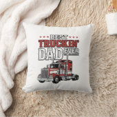 Best Truckin Dad Ever Vintage Truck Shirt Design_1 クッション (ブランケット)