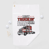Best Truckin Dad Ever Vintage Truck Shirt Design_1 ゴルフタオル (インサイチュ)