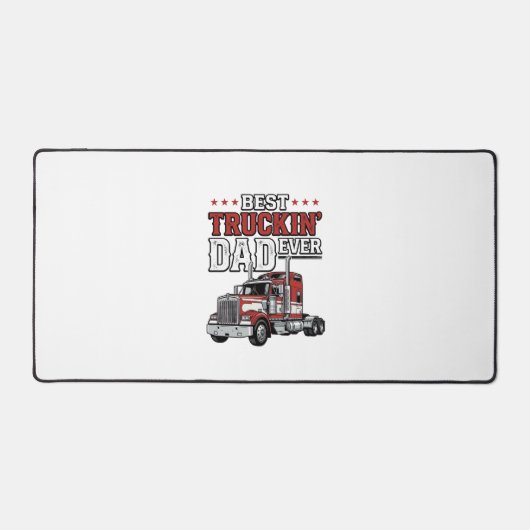 Best Truckin Dad Ever Vintage Truck Shirt Design_1 デスクマット (正面)