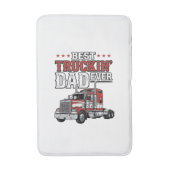 Best Truckin Dad Ever Vintage Truck Shirt Design_1 バスマット (正面縦)
