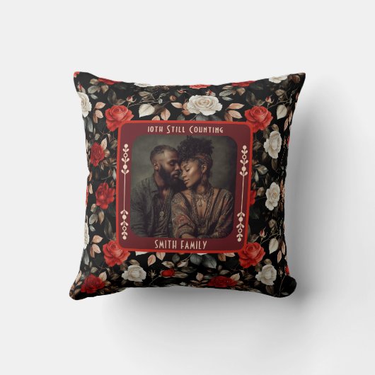 Best True Love 15Th Anniversary Throw Pillow クッション (裏面)